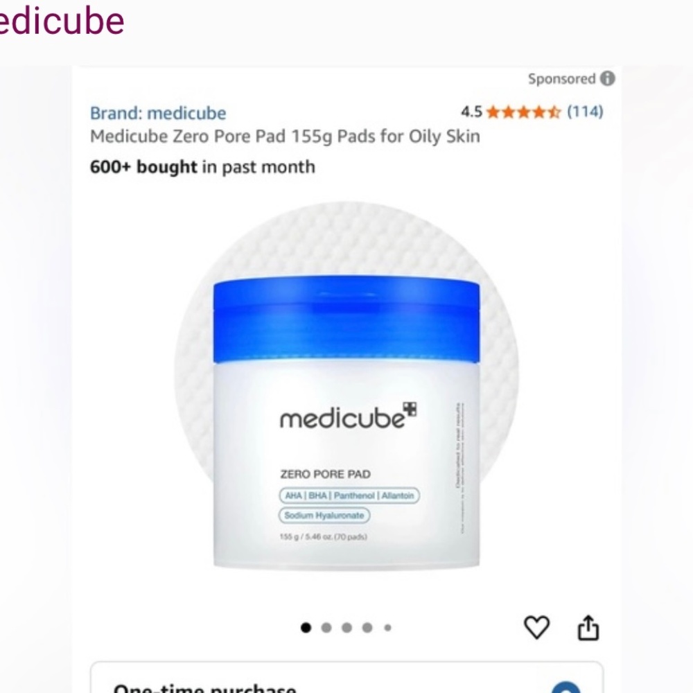 Medicube Zero Pore Pads $32